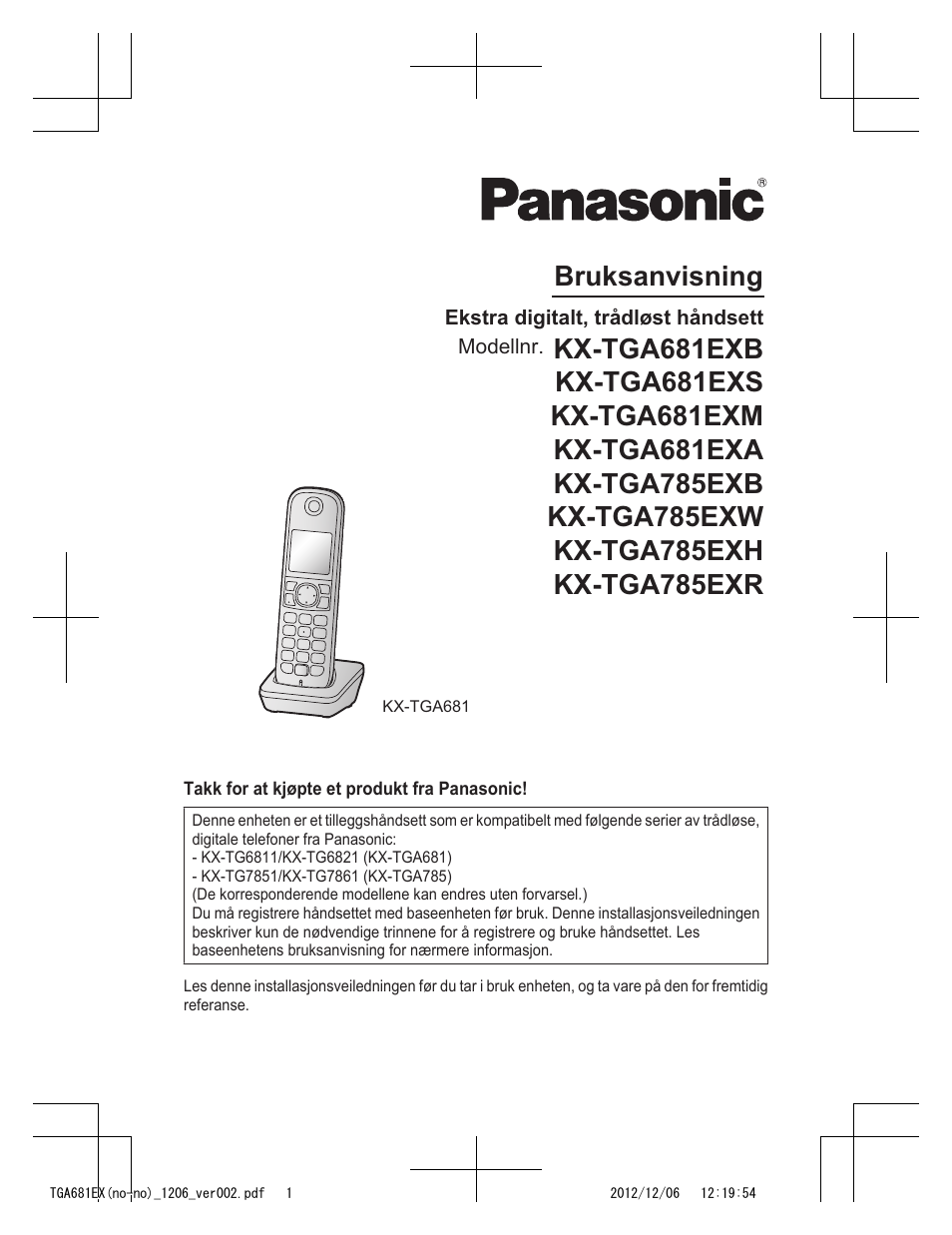 6_tga681ex(no-no)_1206_ver002.pdf | Panasonic KXTGA785EX User Manual | Page 41 / 112