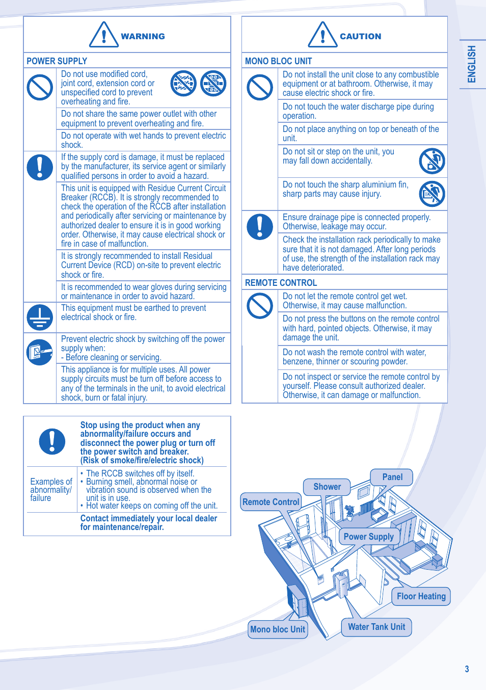 Panasonic WHMDC09C3E8 User Manual | Page 3 / 92
