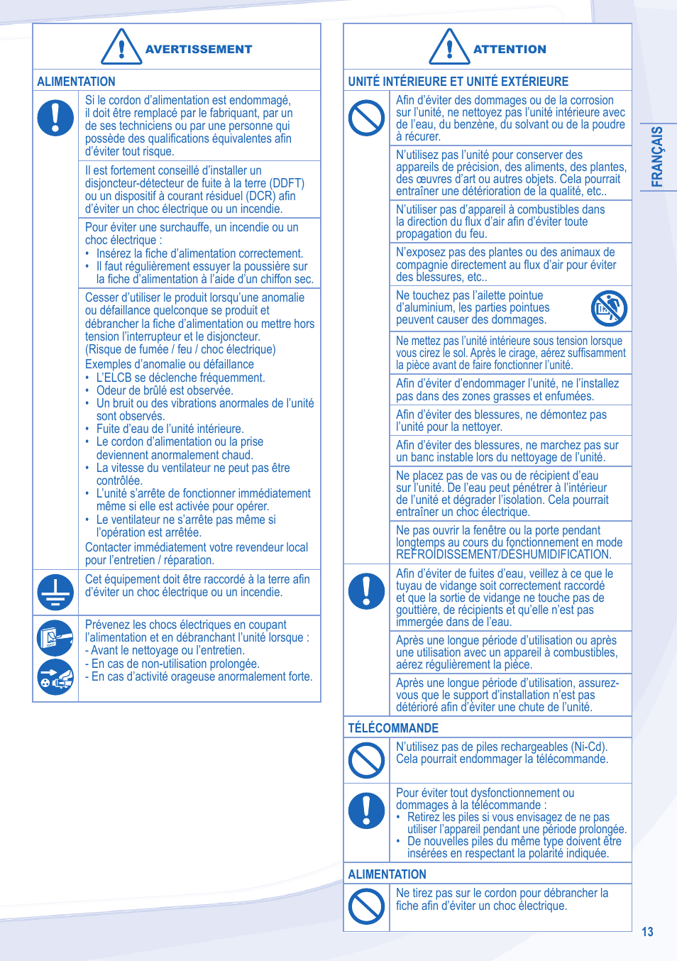 Panasonic CUE24NKE User Manual | Page 13 / 52