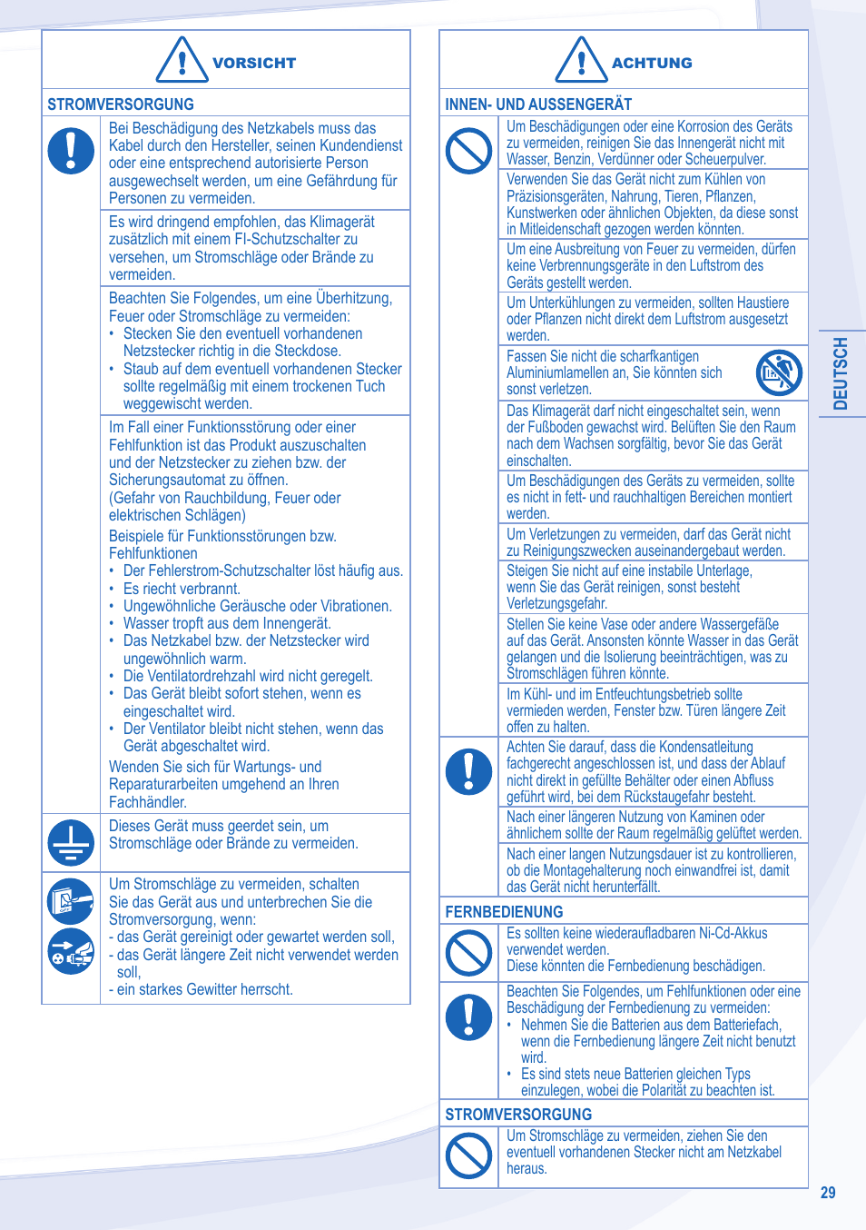 Panasonic CUE24NKE User Manual | Page 29 / 52