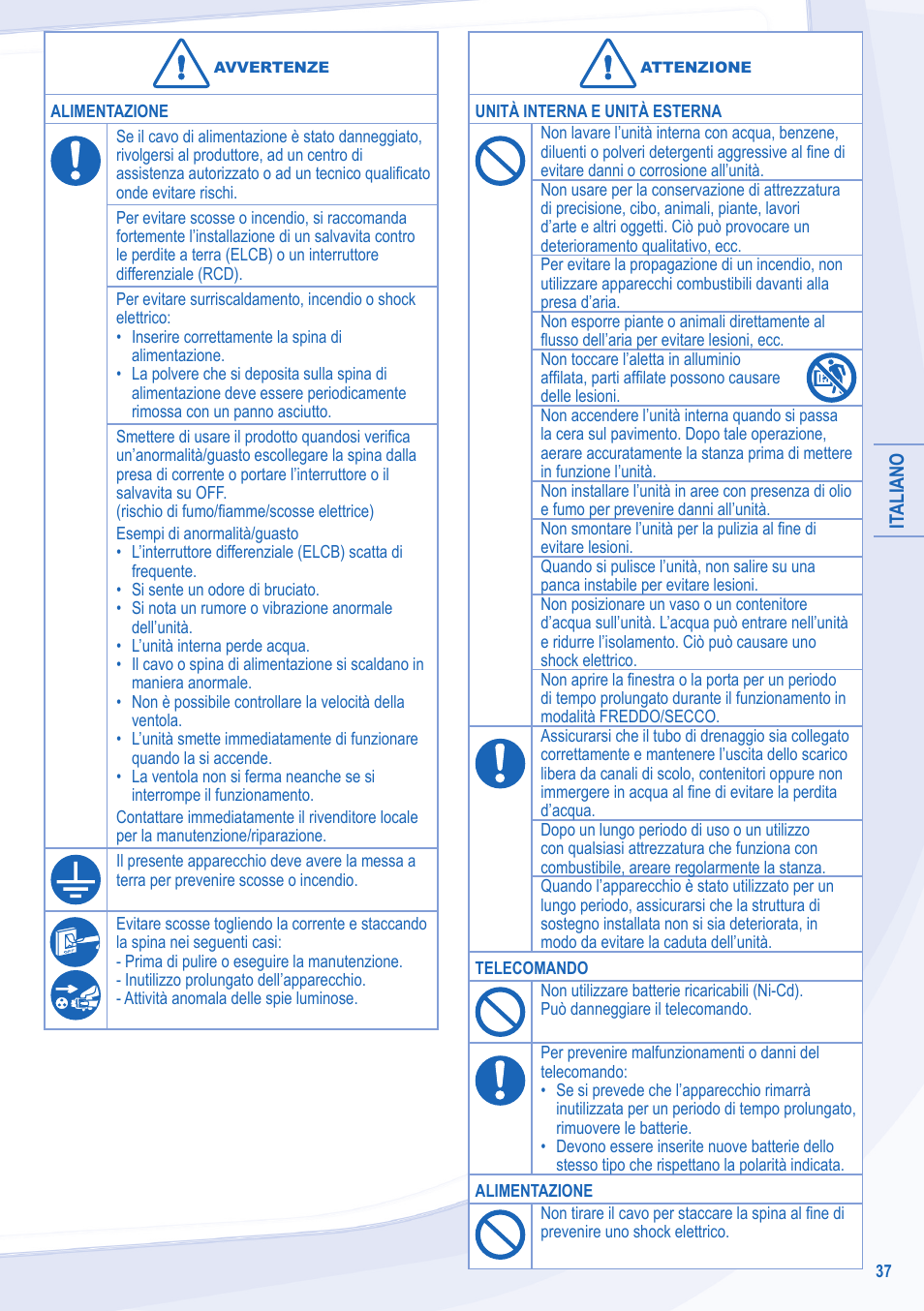 Panasonic CUE24NKE User Manual | Page 37 / 52