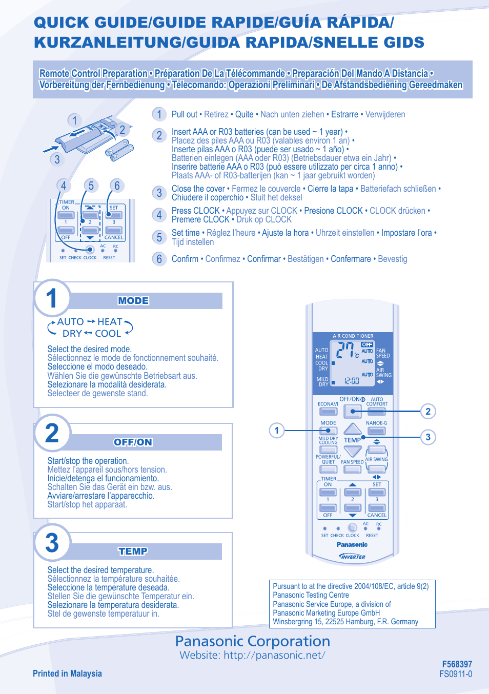 Panasonic corporation | Panasonic CUE24NKE User Manual | Page 52 / 52