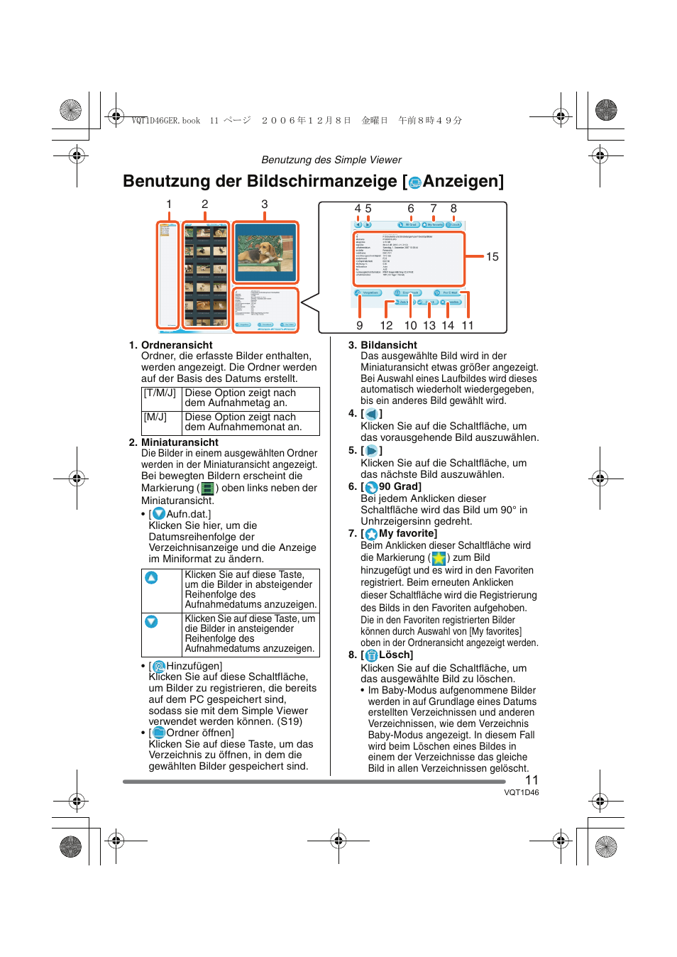 Benutzung der bildschirmanzeige [ anzeigen | Panasonic DMCFX10 User Manual | Page 11 / 120
