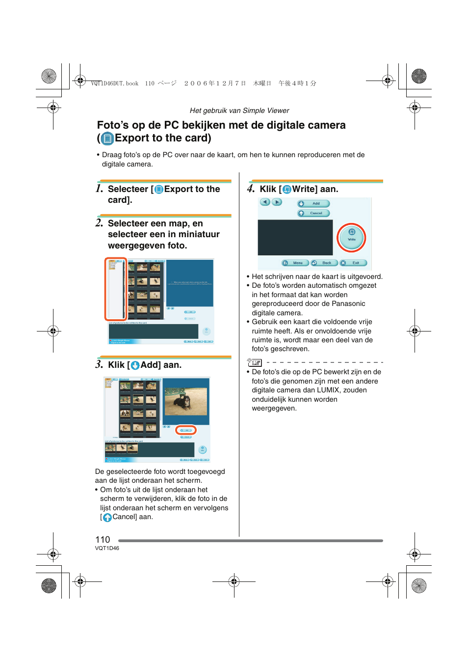 Panasonic DMCFX10 User Manual | Page 110 / 120