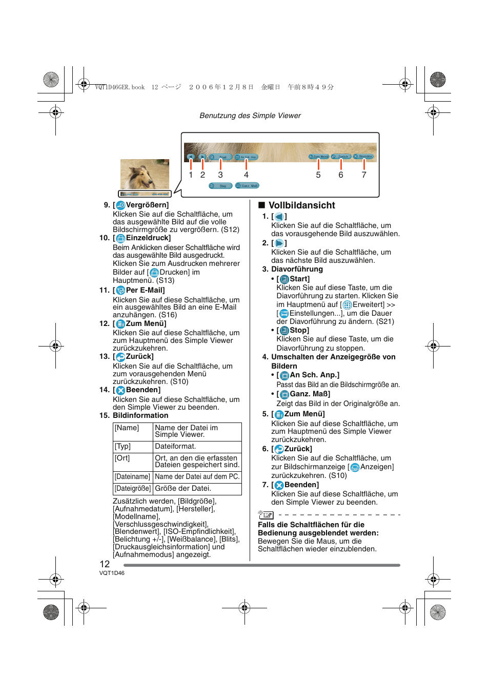 Vollbildansicht | Panasonic DMCFX10 User Manual | Page 12 / 120