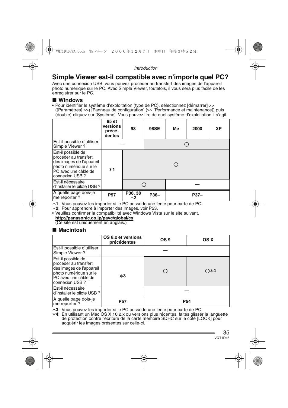 Windows, Macintosh | Panasonic DMCFX10 User Manual | Page 35 / 120