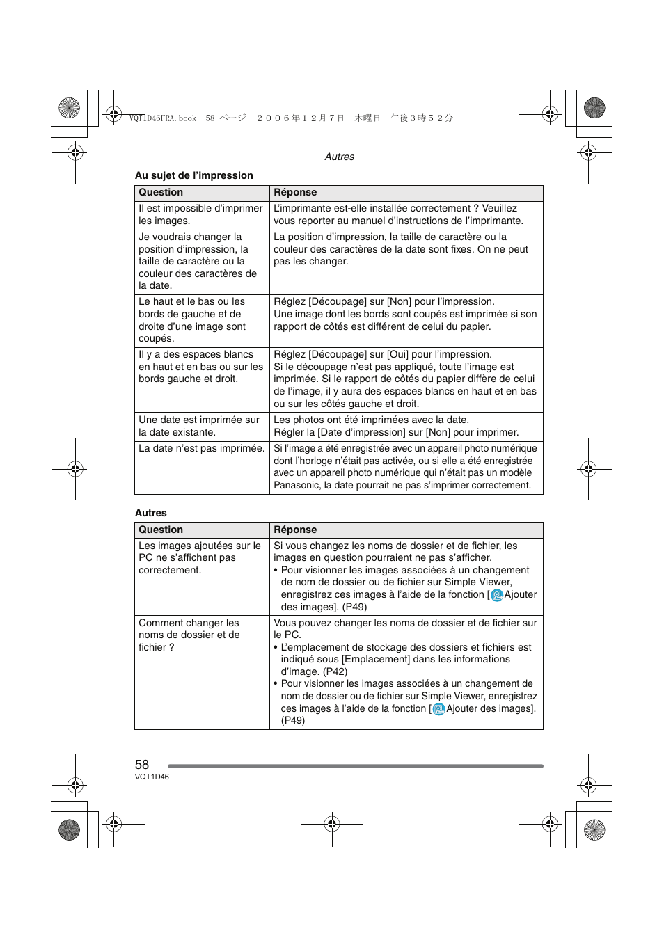 Panasonic DMCFX10 User Manual | Page 58 / 120