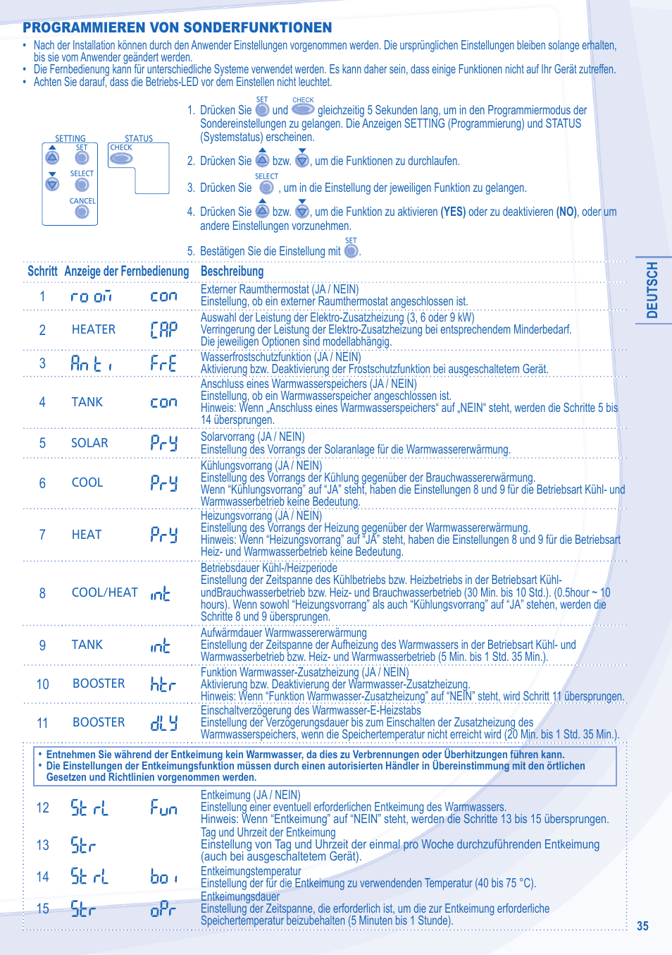 Panasonic WHMDC09E3E5 User Manual | Page 35 / 92