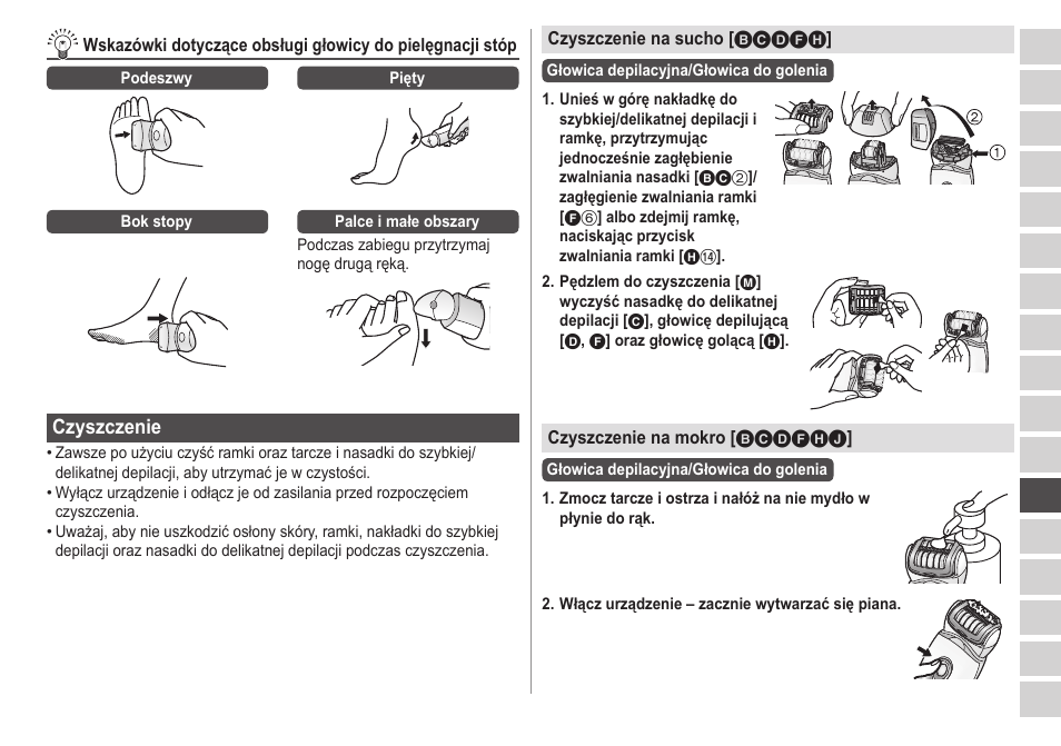 Czyszczenie | Panasonic ESED20 User Manual | Page 239 / 346