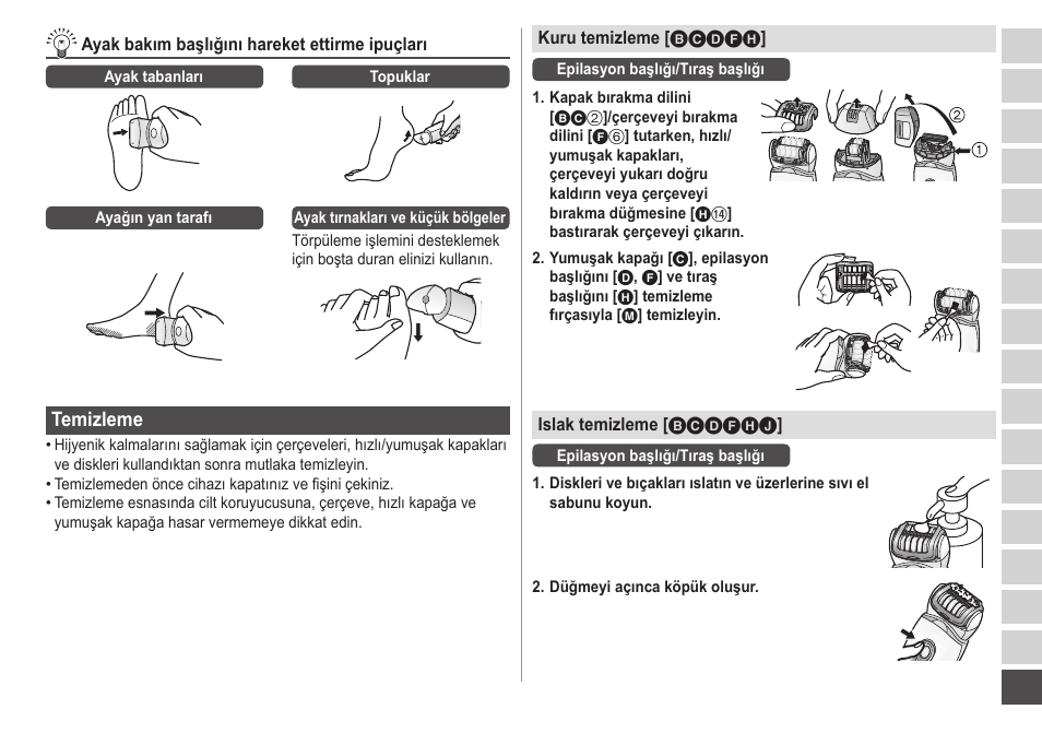 Temizleme | Panasonic ESED20 User Manual | Page 339 / 346