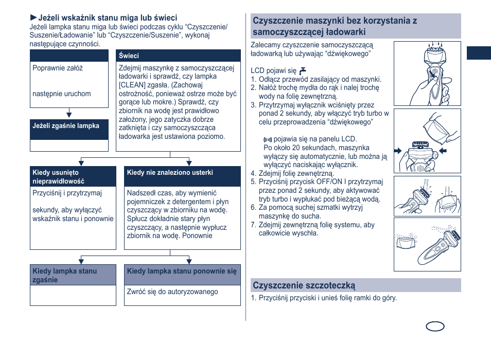 Czyszczenie szczoteczką | Panasonic ES8249 User Manual | Page 109 / 190