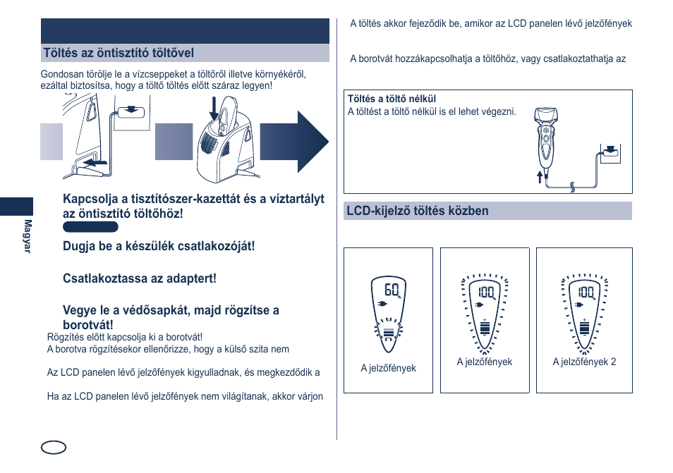 Töltés | Panasonic ES8249 User Manual | Page 132 / 190