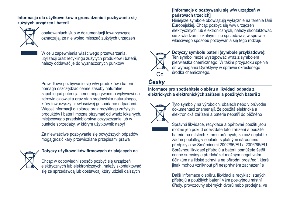 Polski, Česky | Panasonic ES8249 User Manual | Page 185 / 190