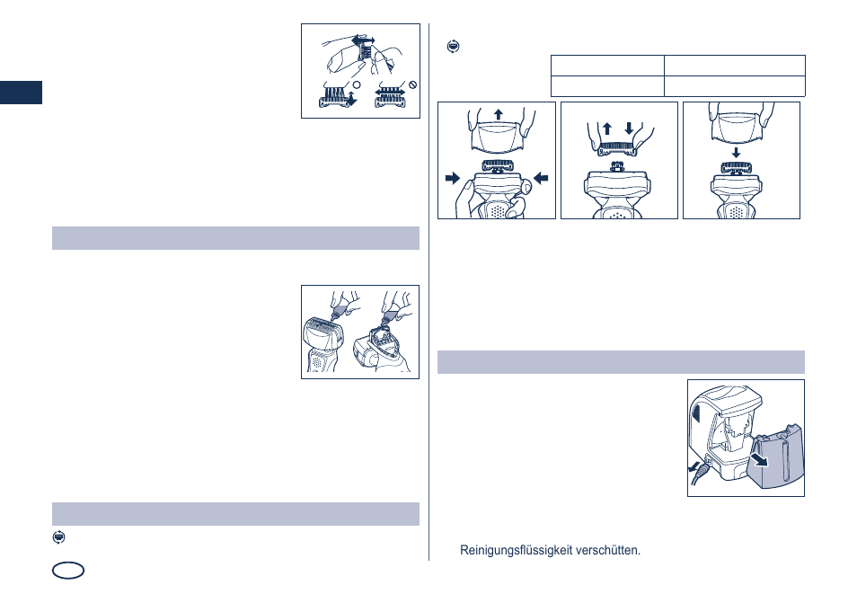 Einölen, Austausch der scherfolien sowie der schermesser, Reinigung des selbstreinigungs-ladegeräts | Panasonic ES8249 User Manual | Page 20 / 190