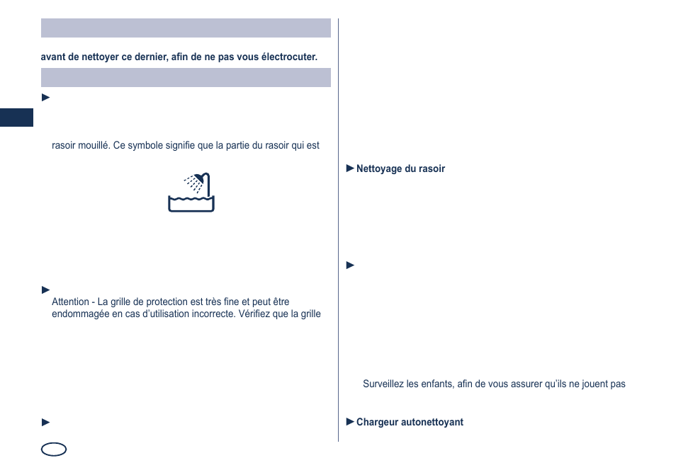 Attention, Important | Panasonic ES8249 User Manual | Page 22 / 190