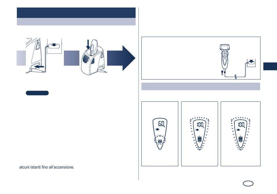 Ricarica | Panasonic ES8249 User Manual | Page 33 / 190