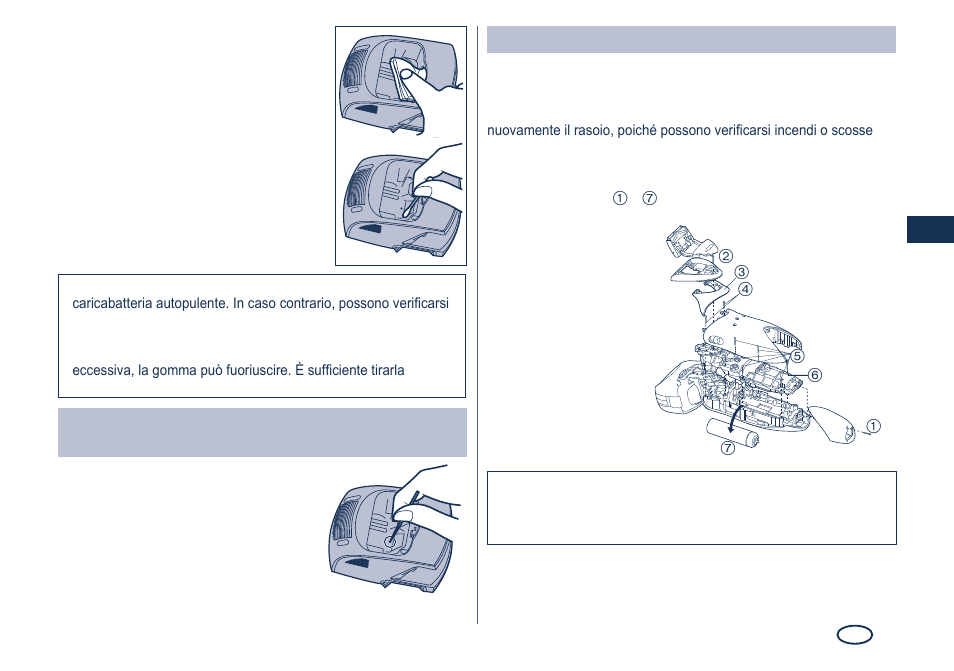 Rimozione della batteria ricaricabile incorporata | Panasonic ES8249 User Manual | Page 39 / 190