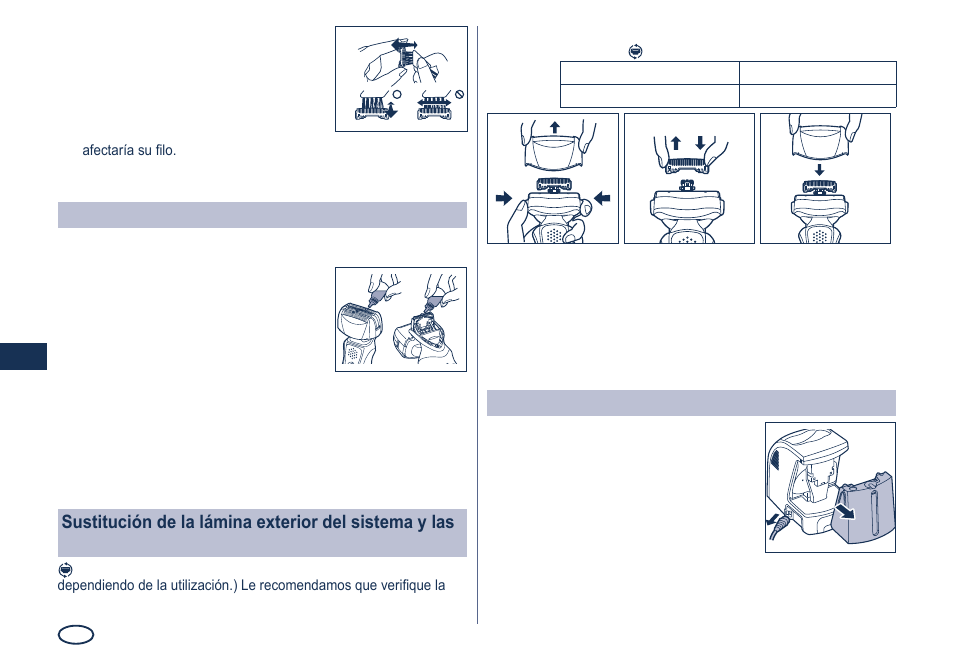 Lubricación, Limpieza del recargador de limpieza automática | Panasonic ES8249 User Manual | Page 56 / 190