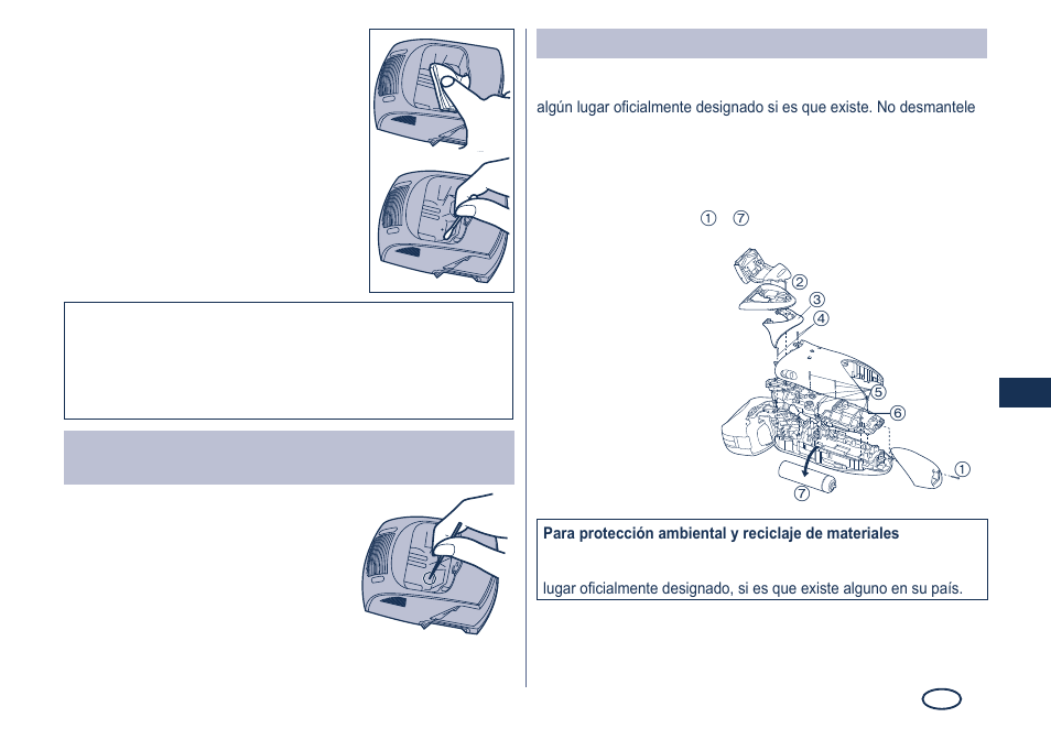 Retirar la batería recargable interna | Panasonic ES8249 User Manual | Page 57 / 190