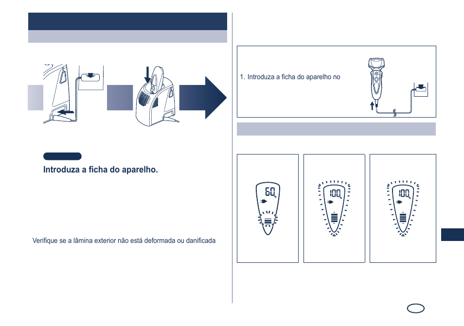 Carregamento | Panasonic ES8249 User Manual | Page 69 / 190