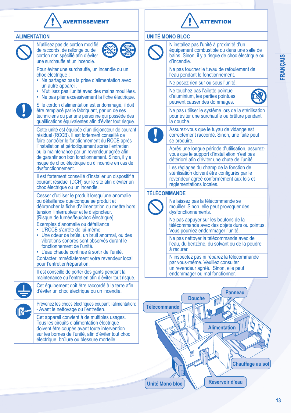 Panasonic WHMXC09D3E5 User Manual | Page 13 / 92