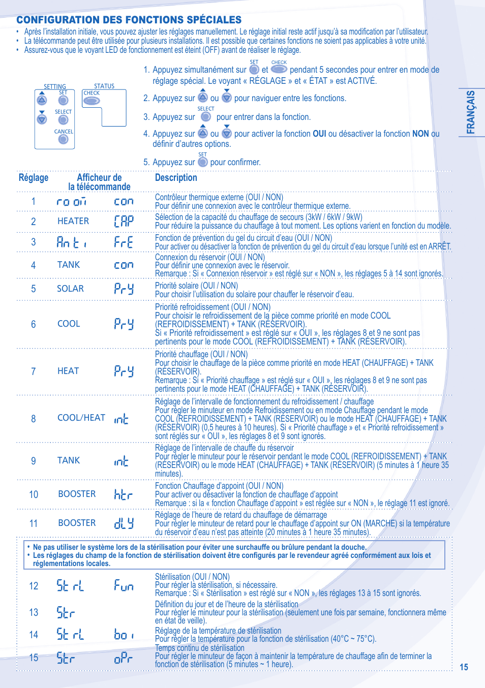 Panasonic WHMXC09D3E5 User Manual | Page 15 / 92