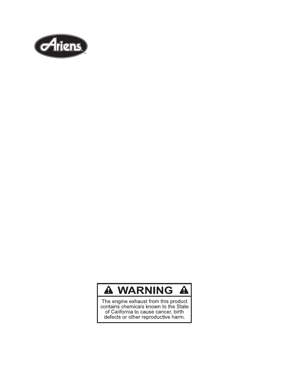 Ariens 926502 - PB936 User Manual | Page 21 / 21