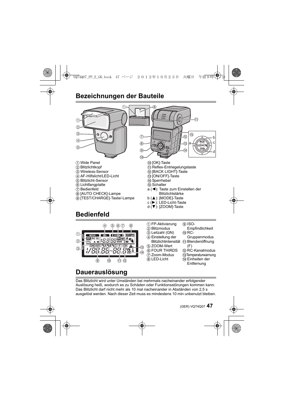 Panasonic DMWFL360LGK User Manual | Page 47 / 165