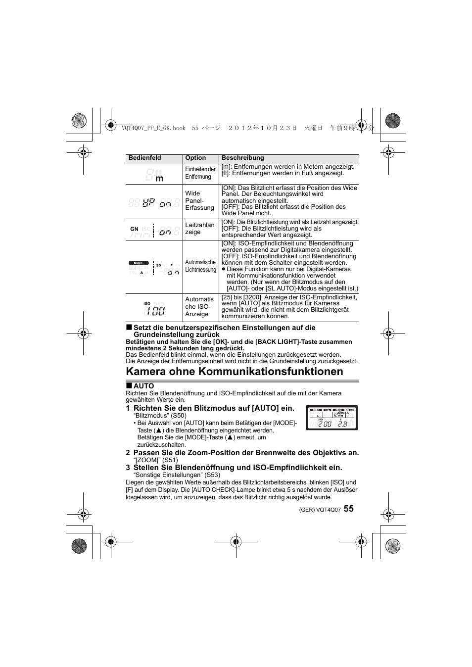 Kamera ohne kommunikationsfunktionen | Panasonic DMWFL360LGK User Manual | Page 55 / 165
