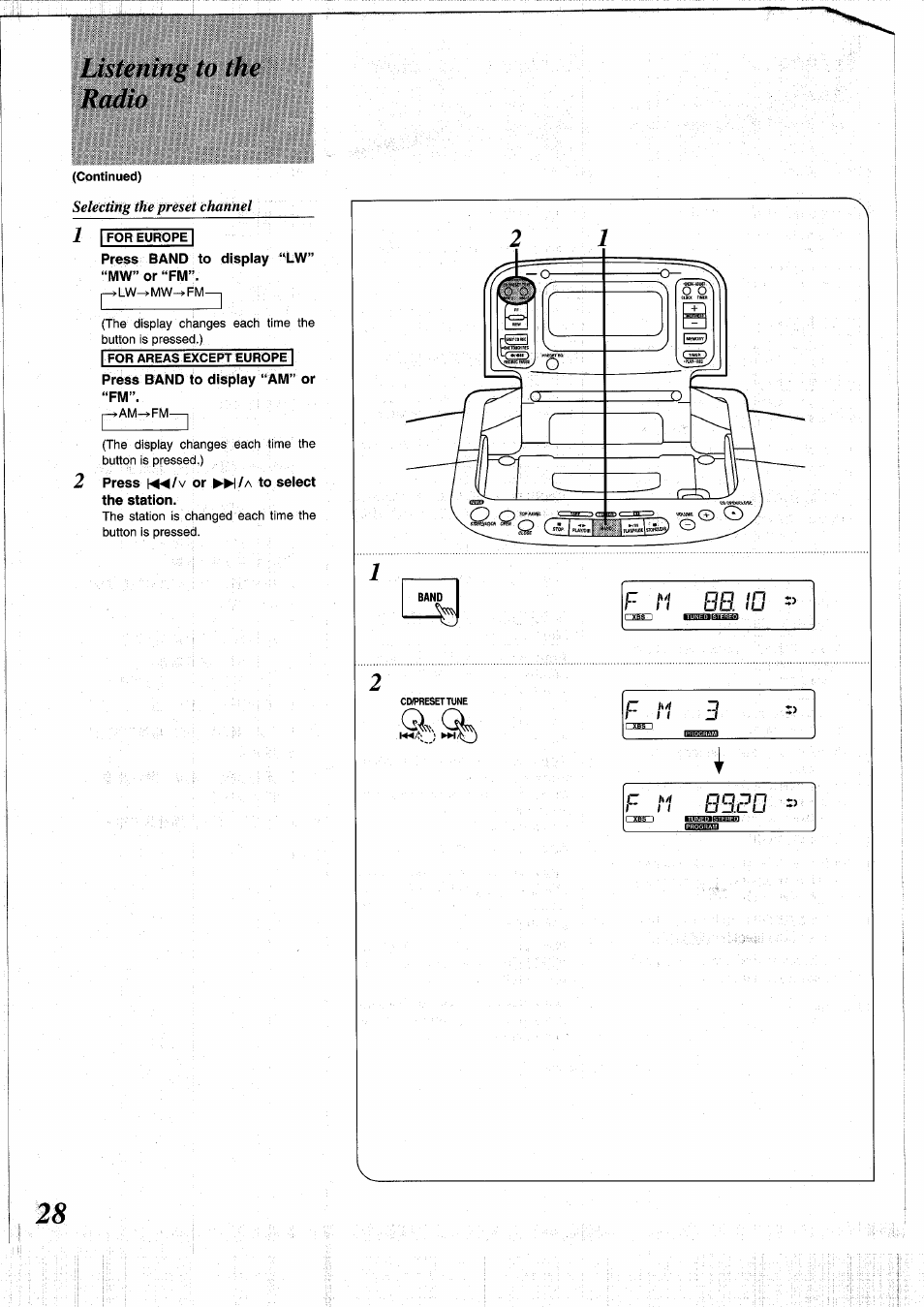 Listening to the radio | Panasonic RXDS05 User Manual | Page 28 / 88