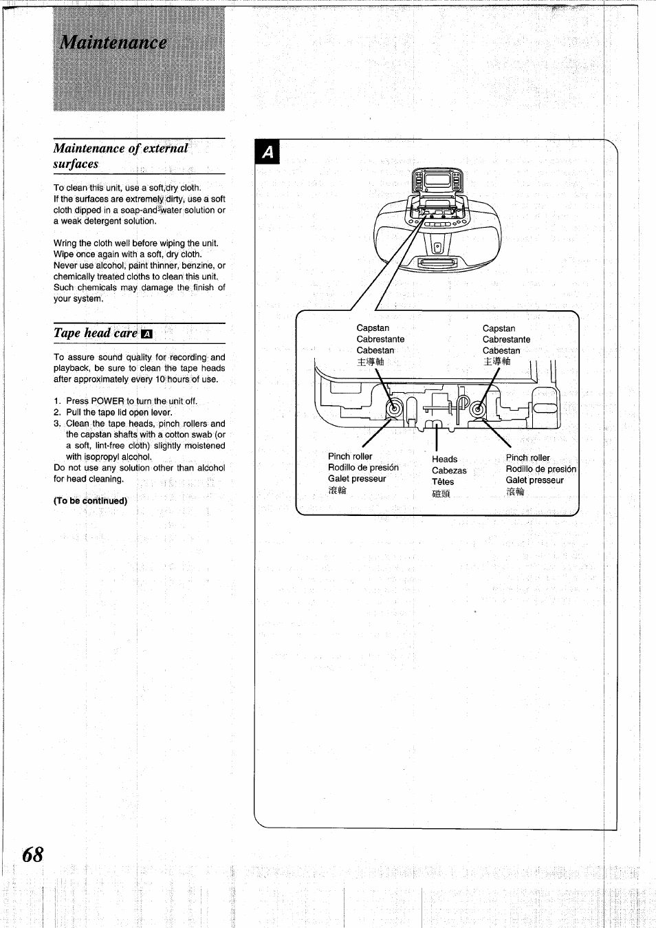 Maintenance | Panasonic RXDS05 User Manual | Page 68 / 88