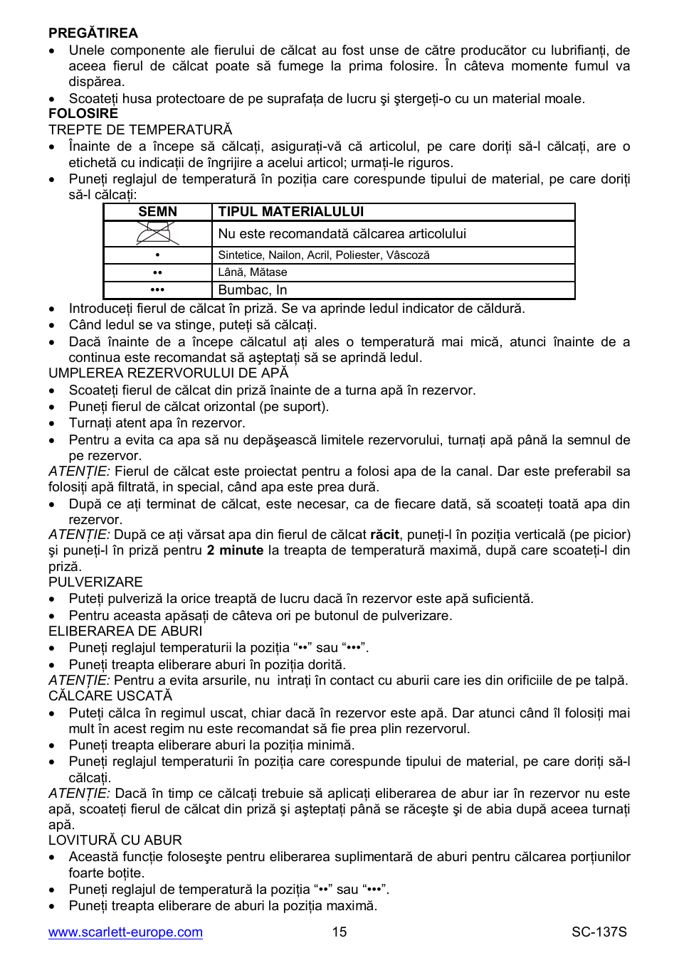 Scarlett SC-137S User Manual | Page 15 / 34