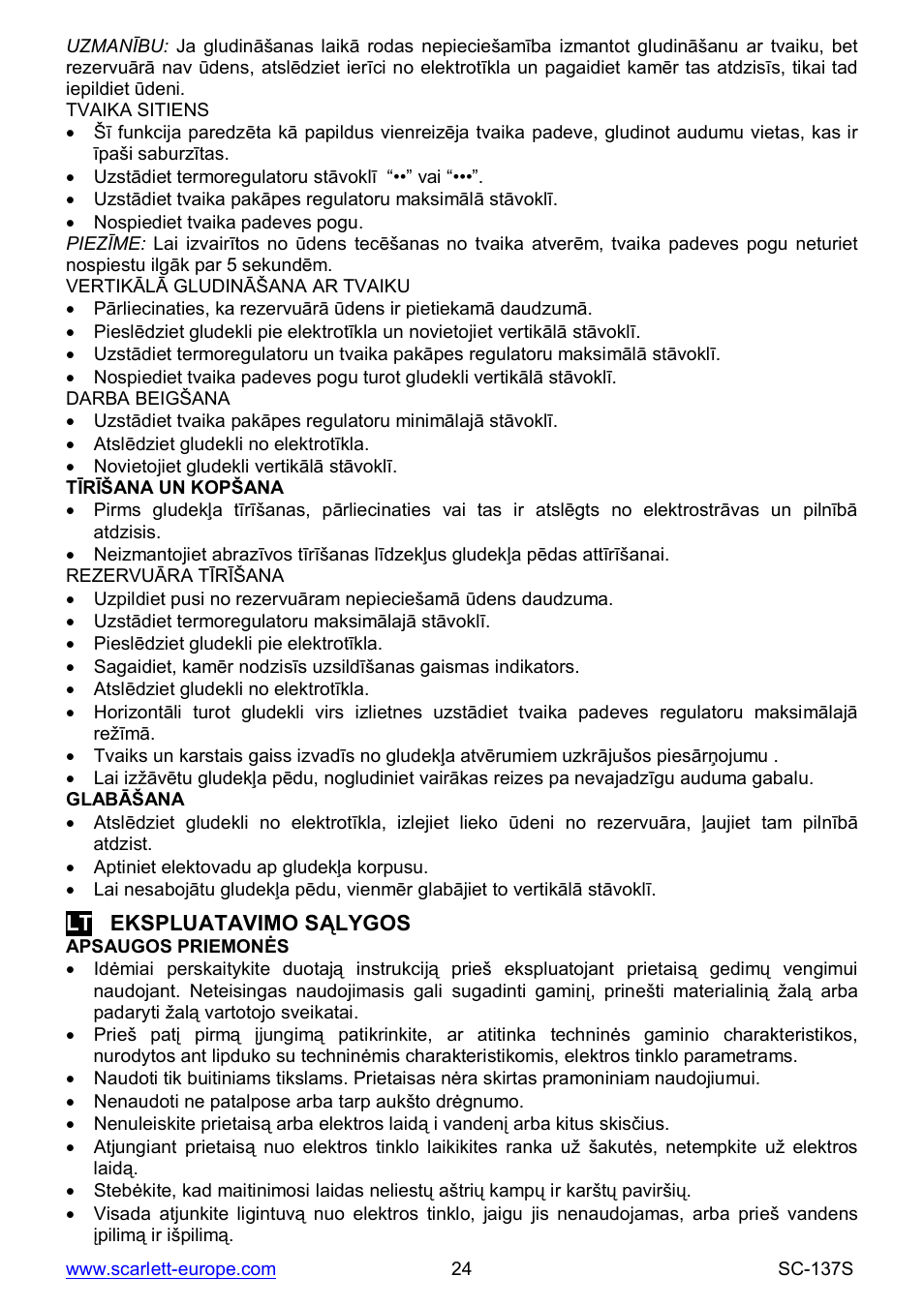 Scarlett SC-137S User Manual | Page 24 / 34