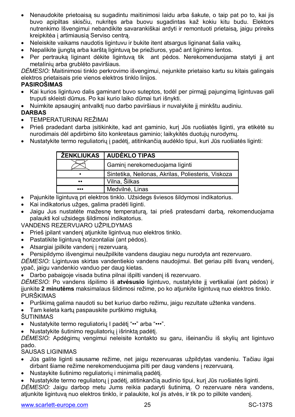 Scarlett SC-137S User Manual | Page 25 / 34