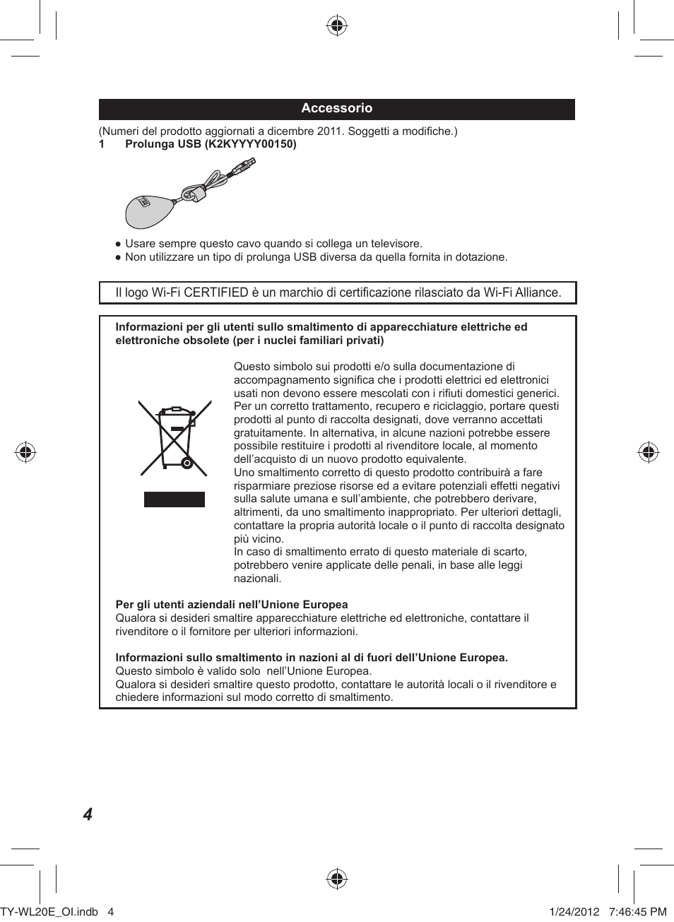 Panasonic TYWL20E User Manual | Page 12 / 42