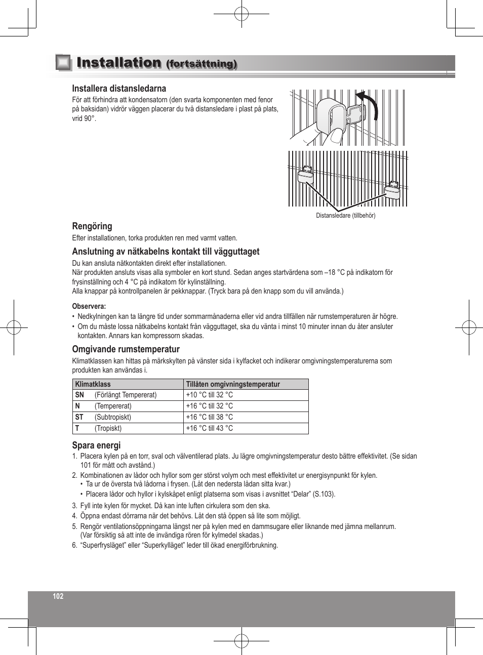 Installation | Panasonic NRB32SW1 User Manual | Page 102 / 180