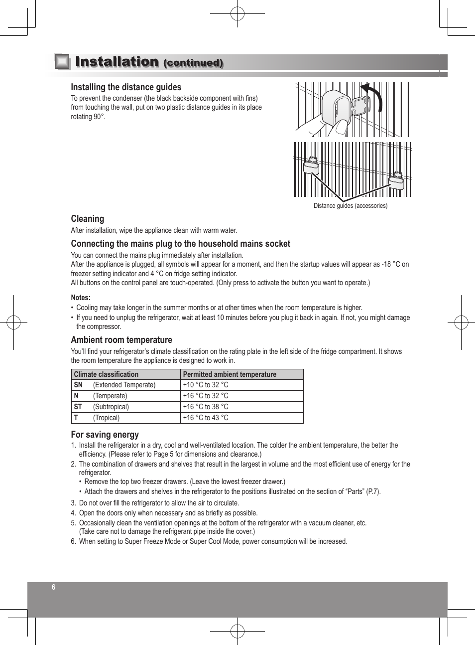 Installation | Panasonic NRB32SW1 User Manual | Page 6 / 180