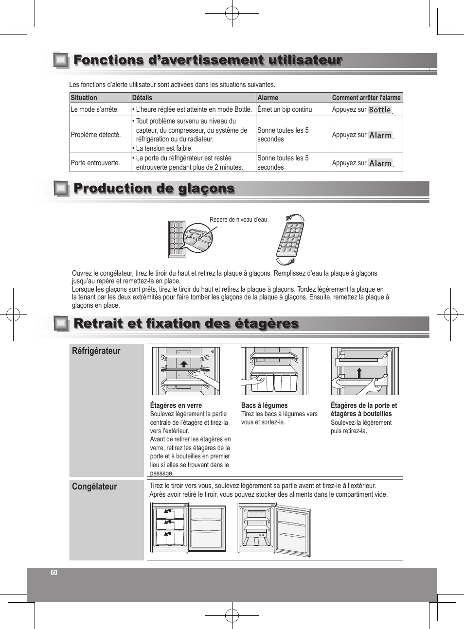 Réfrigérateur congélateur | Panasonic NRB32SW1 User Manual | Page 60 / 180