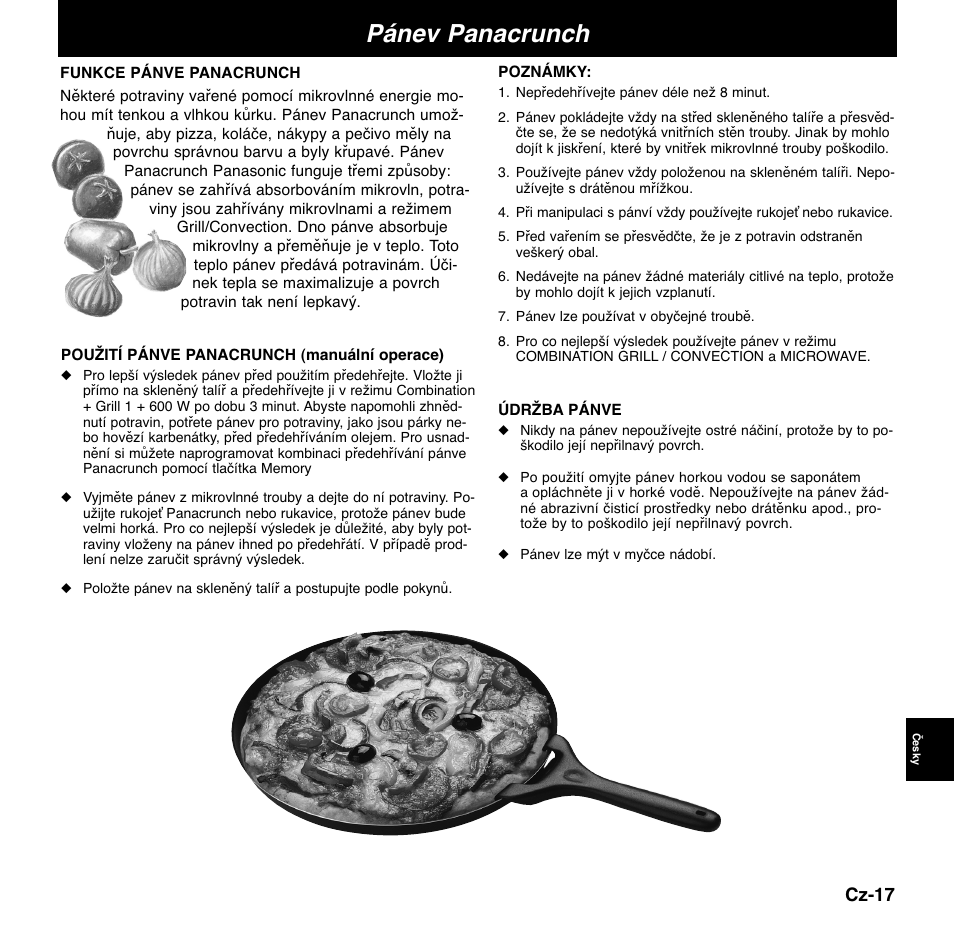 Pánev panacrunch | Panasonic NNCD767MEPG User Manual | Page 187 / 218