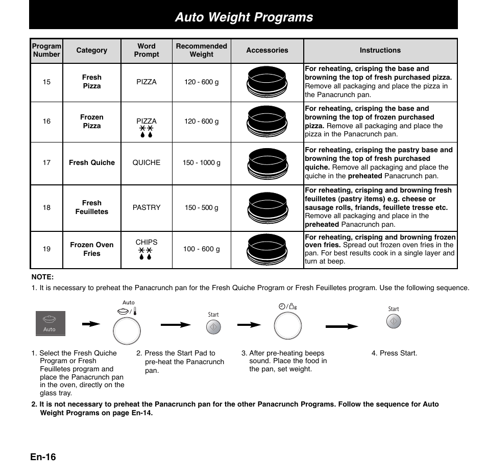 Auto weight programs, En-16 | Panasonic NNCD767MEPG User Manual | Page 19 / 218