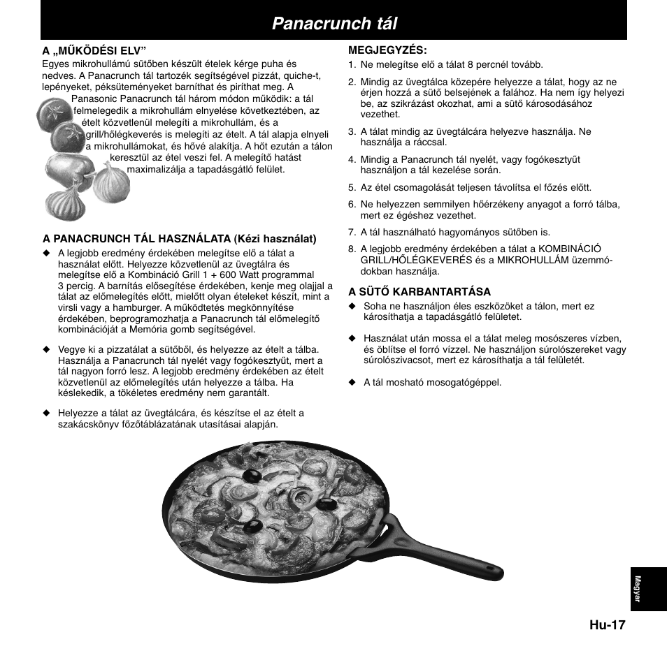 Panacrunch tál, Hu-17 | Panasonic NNCD767MEPG User Manual | Page 211 / 218