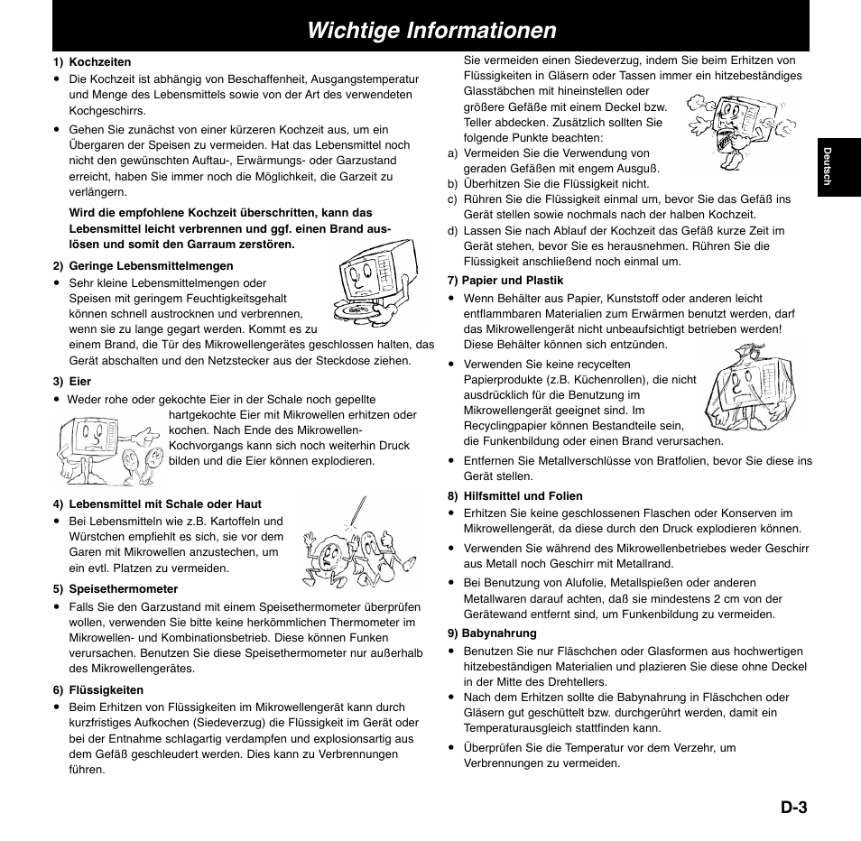 Wichtige informationen | Panasonic NNCD767MEPG User Manual | Page 29 / 218