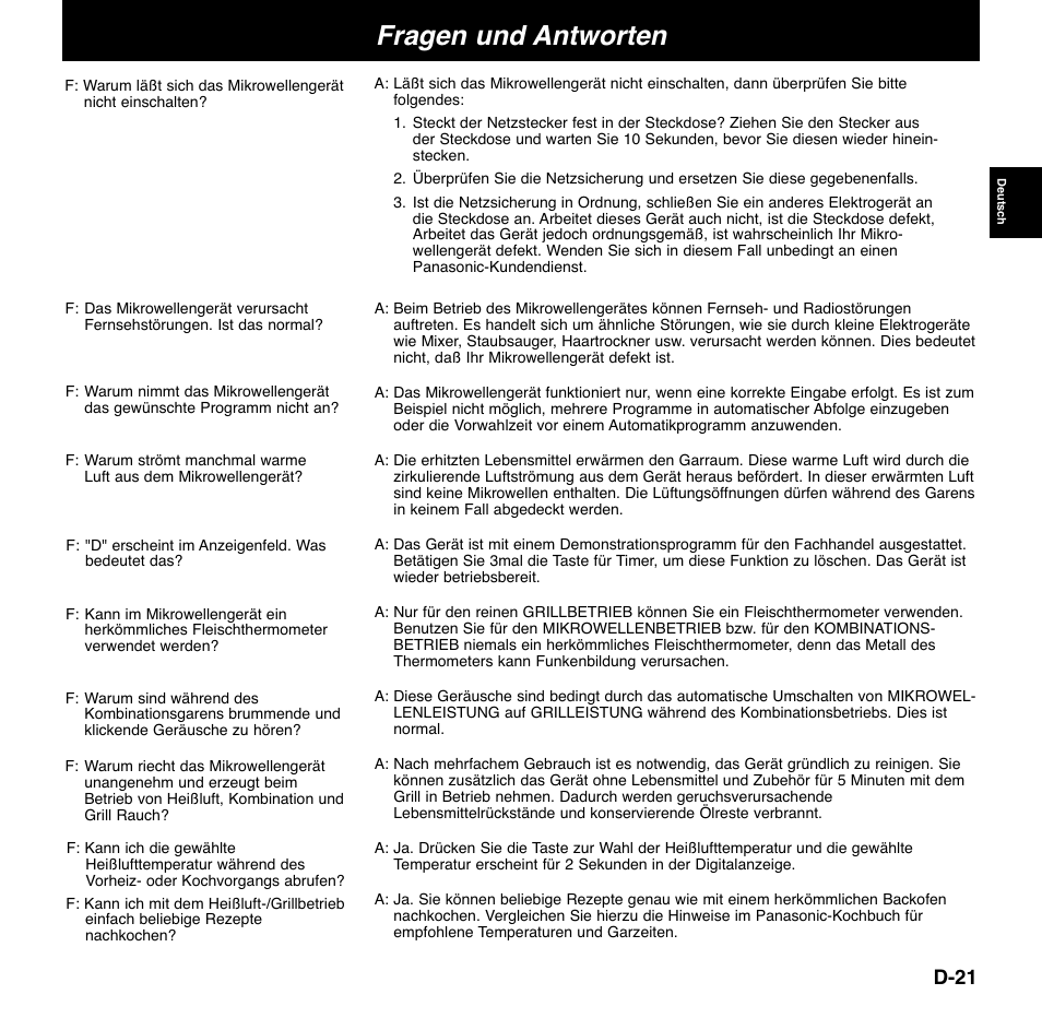 Fragen und antworten, D-21 | Panasonic NNCD767MEPG User Manual | Page 47 / 218