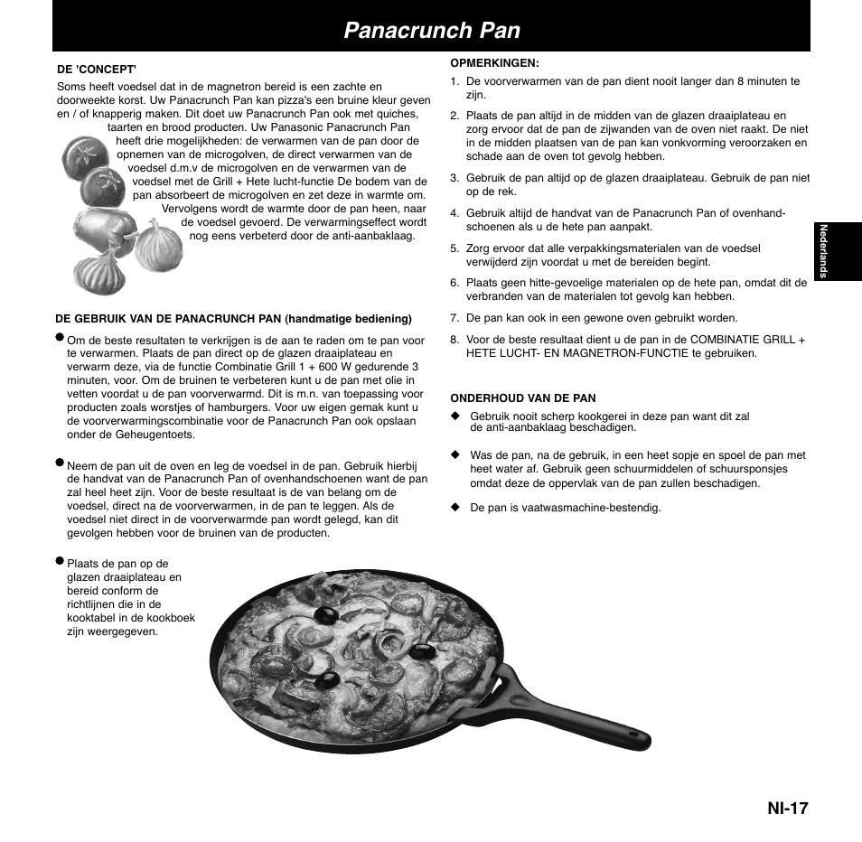 Panacrunch pan, Ni-17 | Panasonic NNCD767MEPG User Manual | Page 67 / 218
