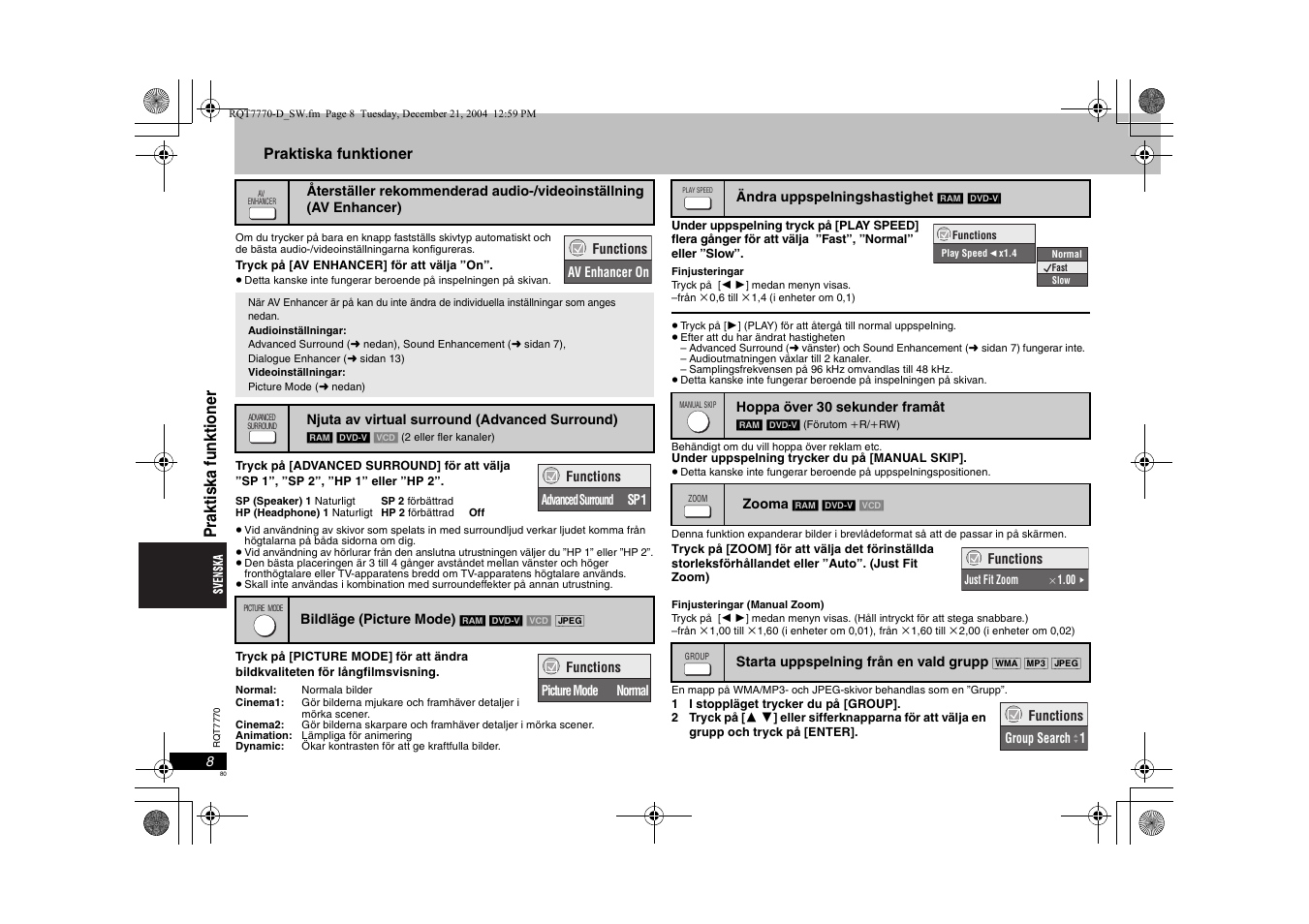 Panasonic DVDS29 User Manual | Page 80 / 96