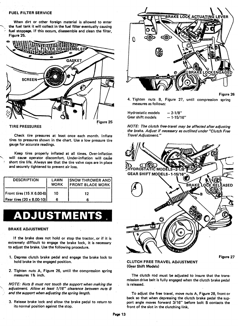 Adjustments | Ariens 929001 User Manual | Page 13 / 43