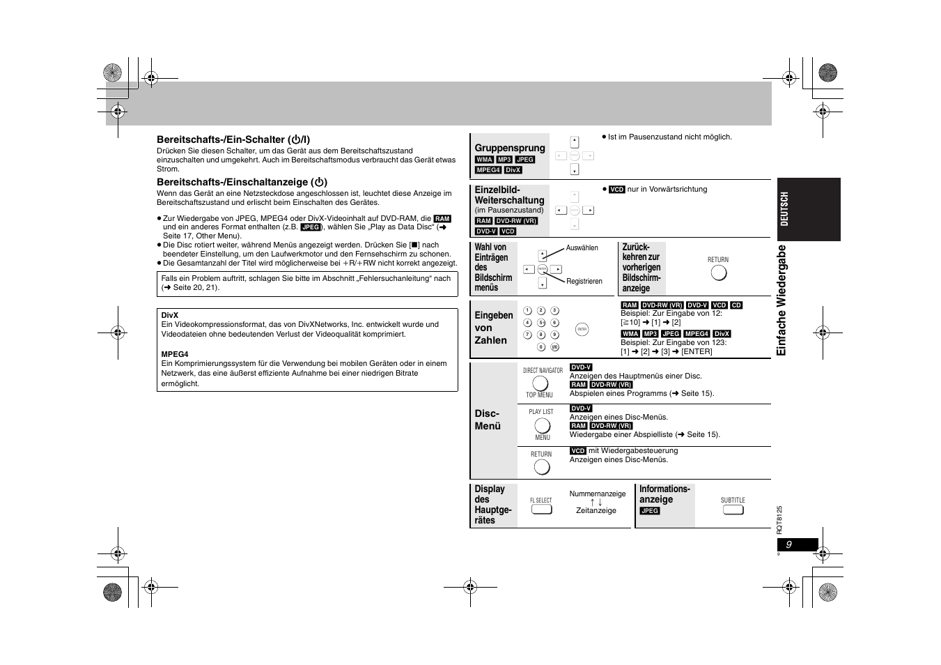 Panasonic DVDS295 User Manual | Page 9 / 68