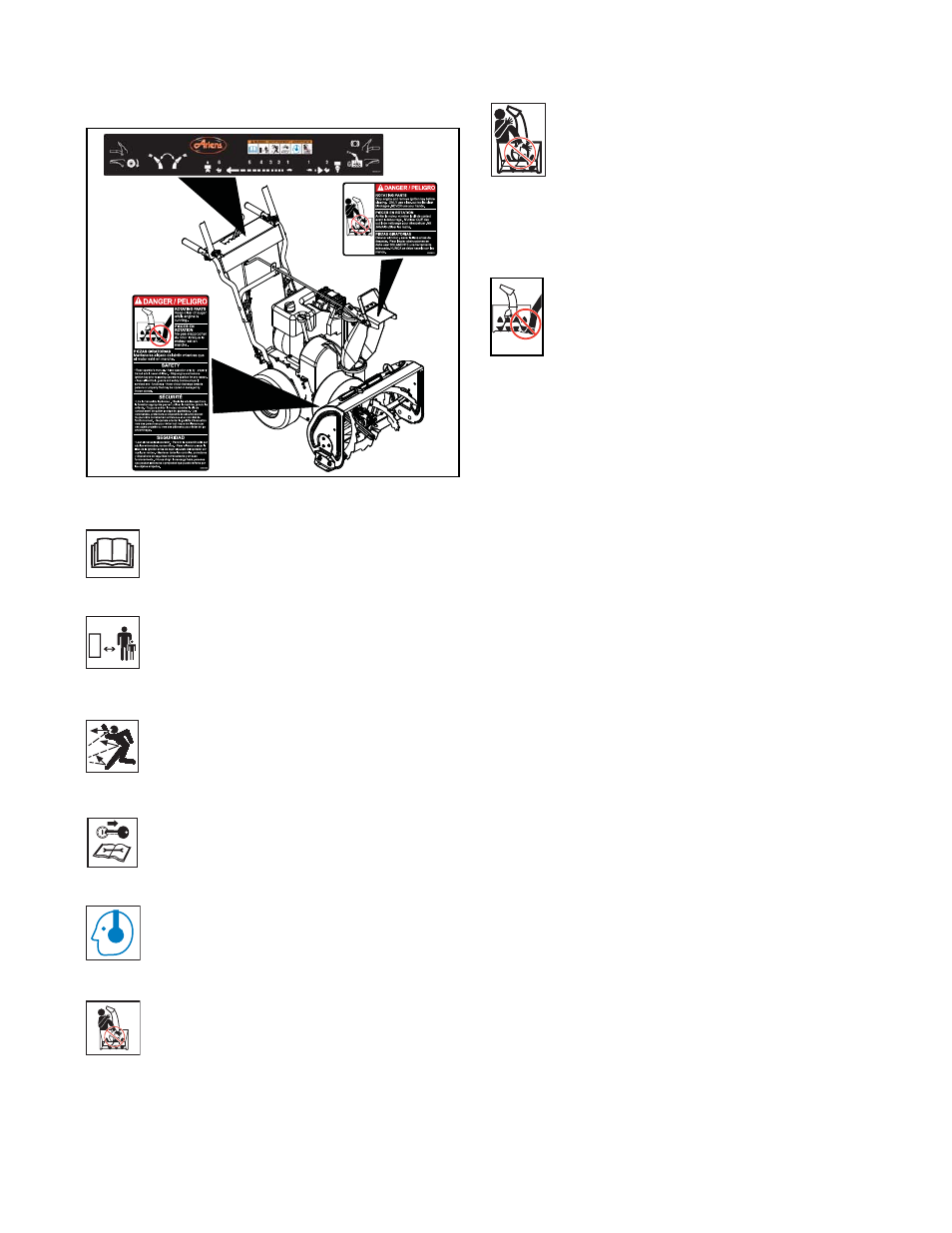 Safety decals and locations, Safety rules | Ariens Sno-Thro 920001- ST624E User Manual | Page 4 / 26
