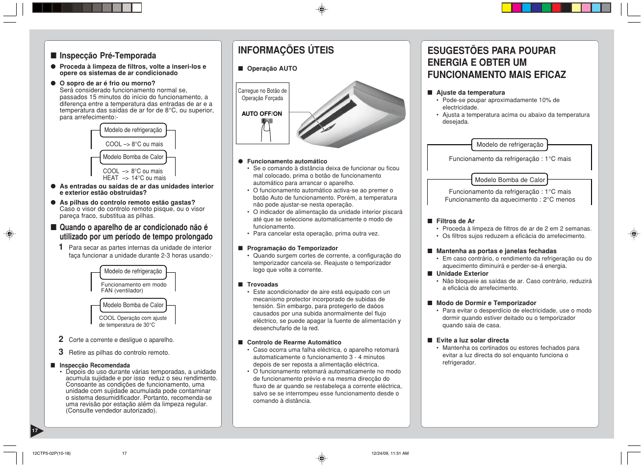 Informações úteis | Panasonic SA24CTP User Manual | Page 18 / 104