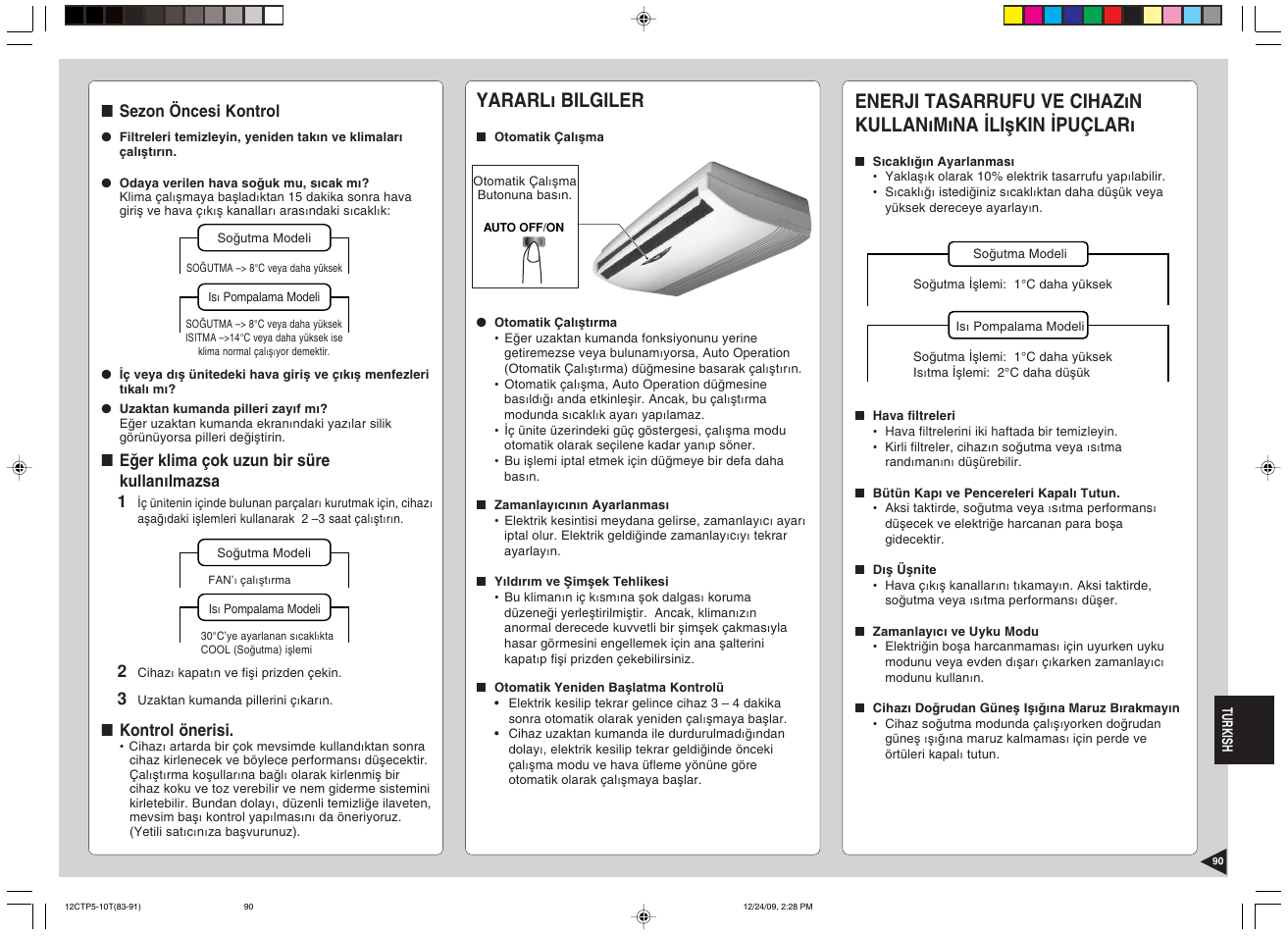 Yararlı bilgiler | Panasonic SA24CTP User Manual | Page 91 / 104